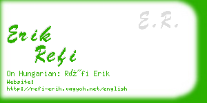 erik refi business card